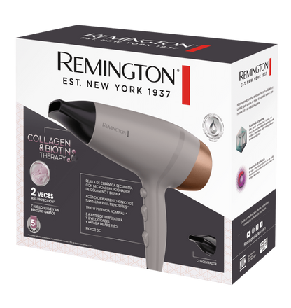 Secadora Remington De Colageno Y Terapia De Biotin - D26A-110F