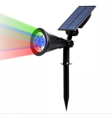 Lampara Jardin Sencilla Led T/Estaca 7W Rgb Solar