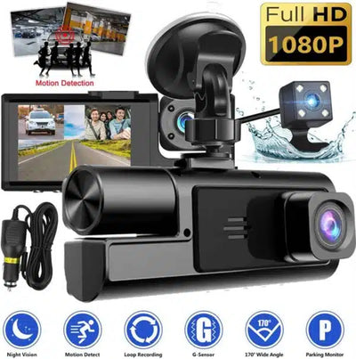 Dash Cam Grabadora De Video Conducción Gran Angular De 170°, Sensor G, Detección De Movimiento 24 Horas