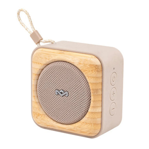 PARLANTE ROOTS BT SPEAKER JA022CE BEIGE with sustainable bamboo and recycled materials, portable Bluetooth speaker with IP67 protection.