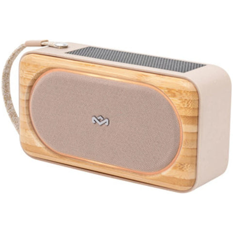Parlante ROOTS SOLAR SPEAKER JA023CE beige, parlante solar portátil Bluetooth con diseño resistente para exteriores.