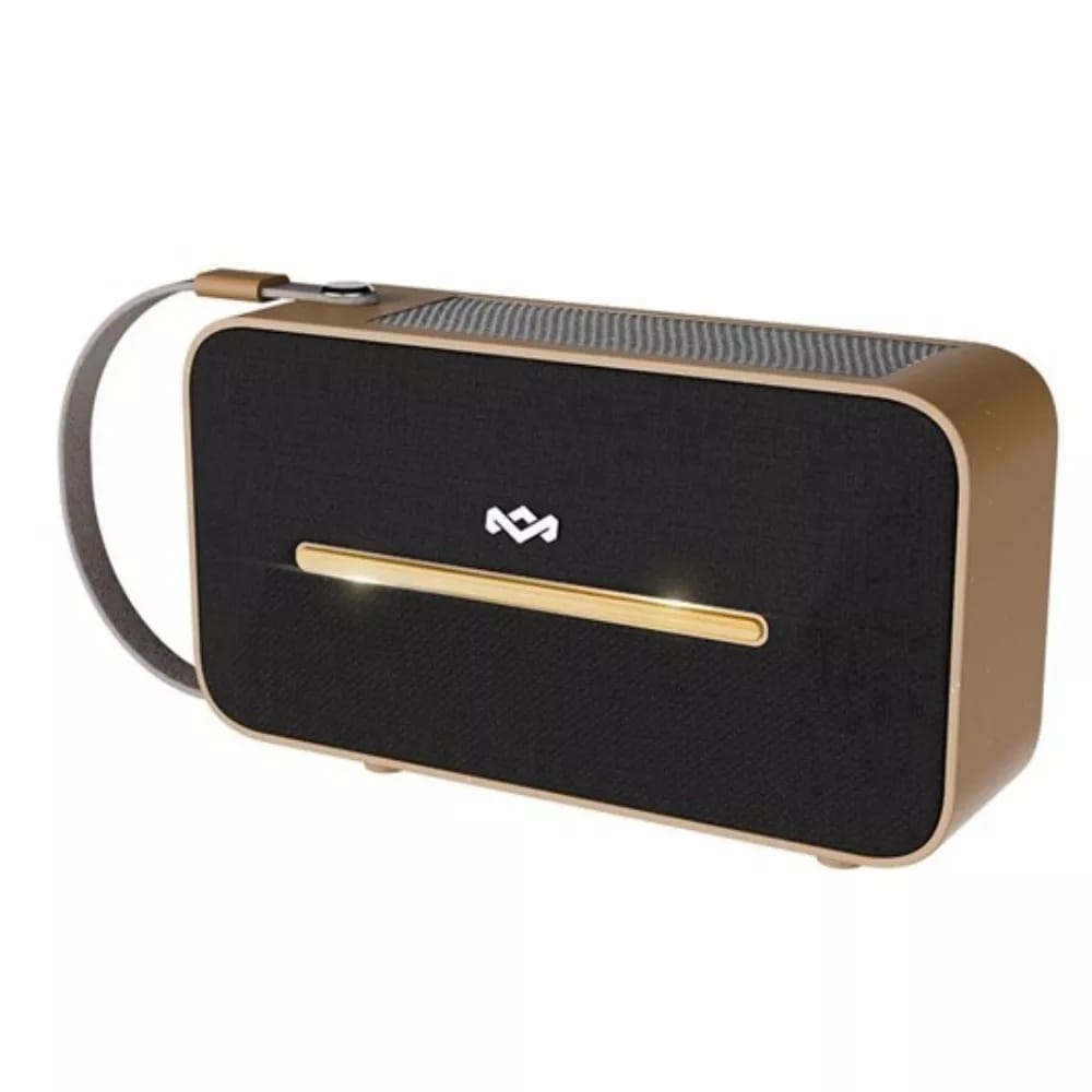 Altavoz solar Bluetooth portátil RISE UP JA035SB negro con panel solar y diseño resistente para exteriores, protección IP67.