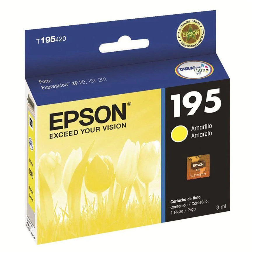 Epson Cartucho Amarillo Para Xp-101/201/211  T195420-Al