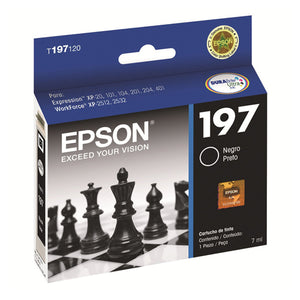 Cartucho de tinta negra Epson T197120-AL para impresoras XP-101, WF-2512, 100% original, entrega 24-48 horas.