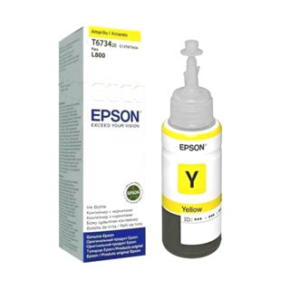 Epson Botella Tinta Amarillo T673420-Al Para L800  1800 Fotos De 10X15 Cms