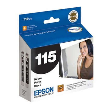 Cartucho de tinta Epson T115 negro, ideal para impresoras Epson, 100% original, entrega en 24 a 48 horas.