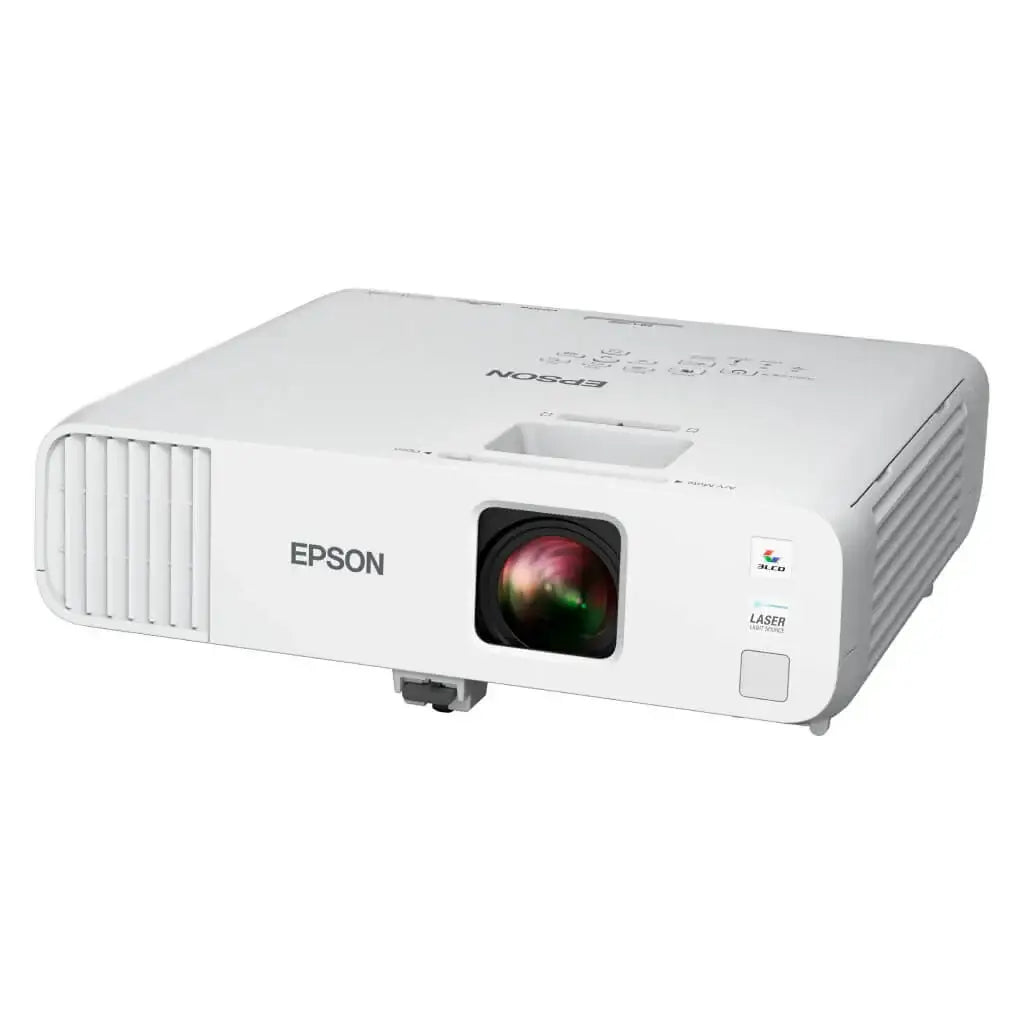 Proyector láser inalámbrico Epson PowerLite L260F con diseño compacto y tecnología avanzada para imágenes brillantes.