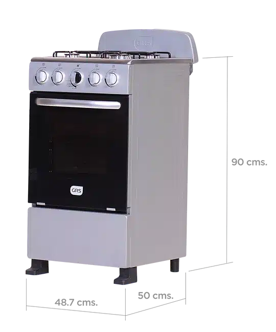 Cocina Gas 20" 4 Discos Gris Grs 20Ge2S