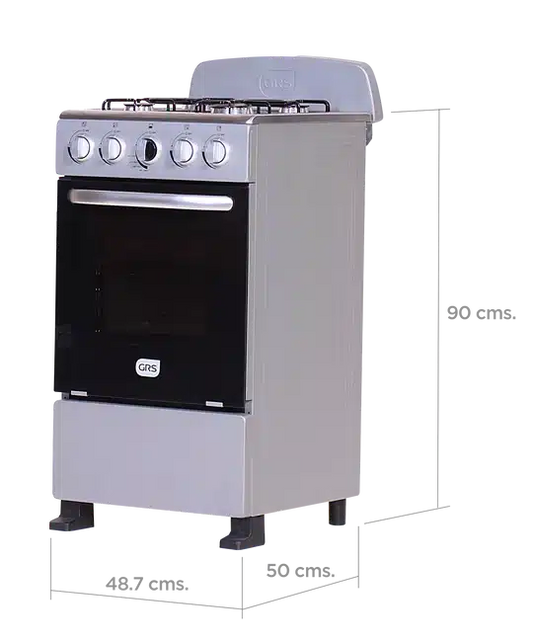 Cocina Gas 20" 4 Discos Gris Grs 20Ge2S