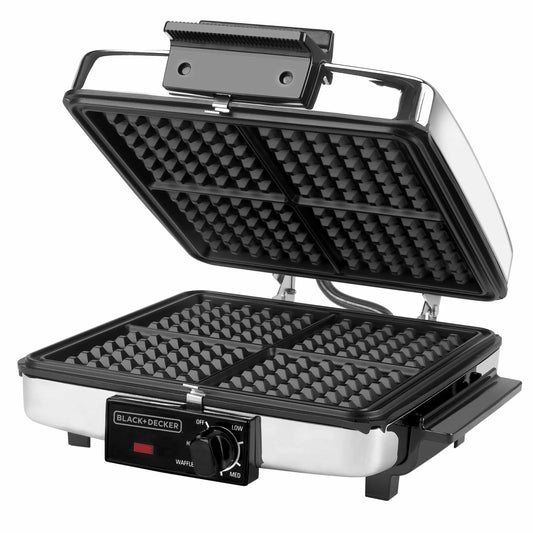 Waflera Y Plancha Acero Inox 2 Parrillas Antiad Black & Decker G49Td