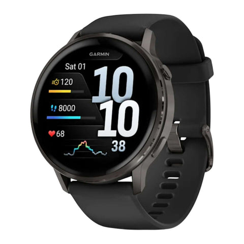 Reloj inteligente Venu® 4, 45 mm, Gris, Correa silicón negra Costa Rica