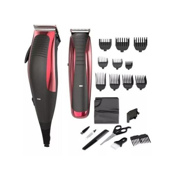 Kit Remington Cortadora Cabello 23 Piezas, HC1080-MB06-F - cortadora con cuchillas de acero quirúrgico y 23 accesorios para corte completo