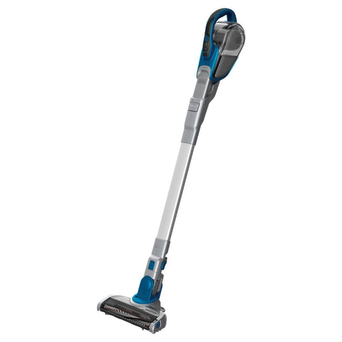 Black + Decker aspiradora de piso 2 en 1 sin cable 500ml HFEJ415JWMF22-B3 en posición vertical