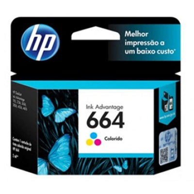 Hp Cartucho  Color 100Pgs #664 F6V28Al