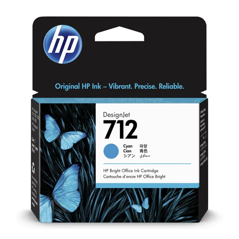 CARTUCHO DE TINTA HP DESIGNJET 712 CIAN 29 ML 3ED67A
