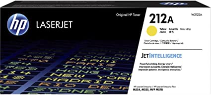 Toner HP 212A amarillo W2122A original, ideal para impresoras HP, calidad de impresión superior.