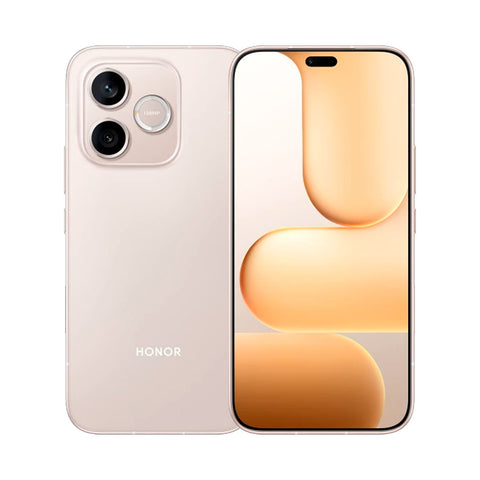 Celular Honor 600e 8GB+256GB Desert Gold con pantalla AMOLED de 6.6 pulgadas y diseño moderno en color oro del desierto.