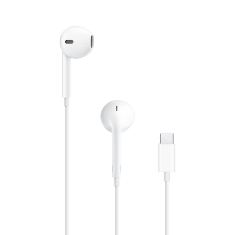APPLE EARPODS USB-C BLANCO con diseño ergonómico y control integrado para dispositivos compatibles.
