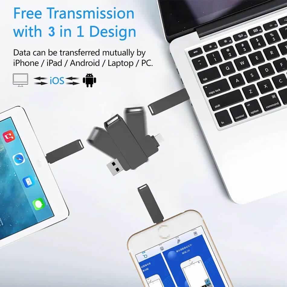 Pendrive 3 En 1 Fhashdrive Android-Pc- Android