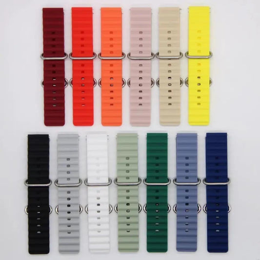 Correa Oceánica Para Apple Watch, Banda De Silicona De 38-40-41-42-44-45-46-49, Pulsera Apple Watch Series 8 Ultra, Serie 9