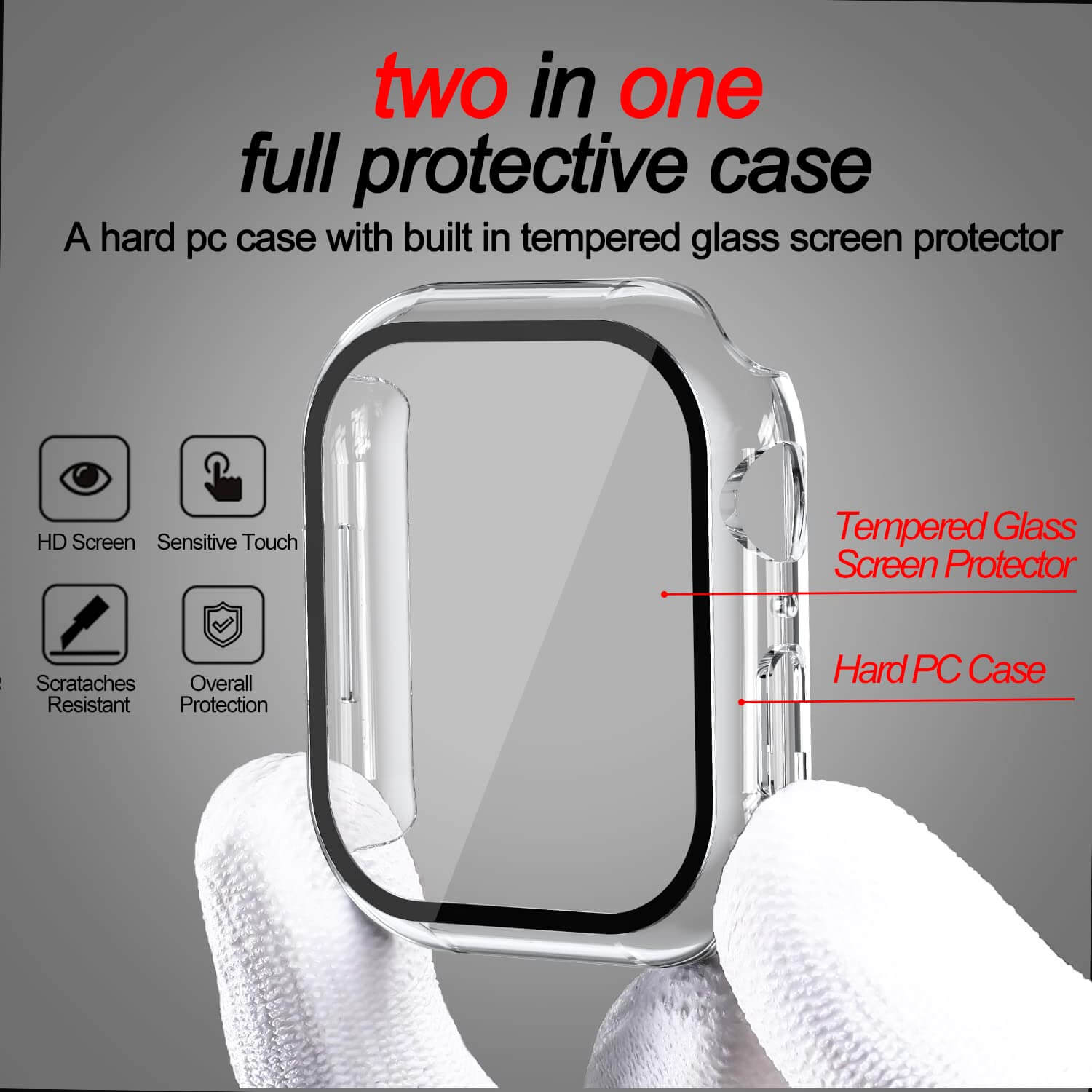 Protector De Pantalla Con Bumper Para Apple Watch Serie 3,4,5,6,7,8,9- Apple Watch S9-Ultra 49Mm Fajas Para Relojes Costa Rica