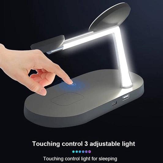 Base De Carga Con Lámpara- Magsafe 3 En 1 Para Iphone 12, 13, 14 Iphone 15/15 Pro Max Toda La Serie