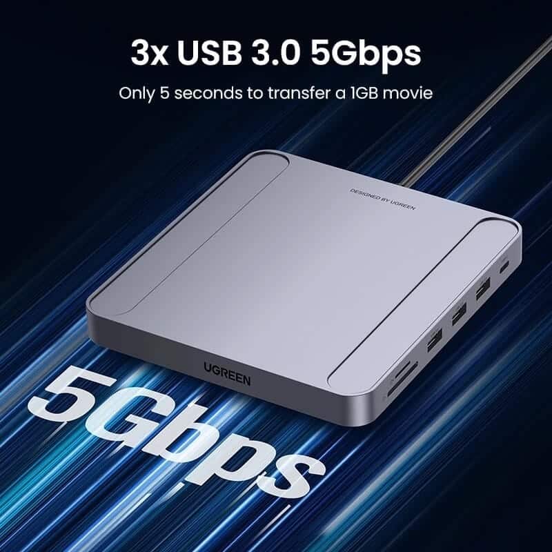 Ugreen-Hub Usb Tipo C A Usb 3,0, 5Gbps, Tarjeta Tf/Sd, 104 Mb/S, Para Imac, Macbook, Ipad Pro, Air, Pc, Accesorios Magnéticos 7 En 1 Gatgets Y Otros Productos Costa Rica