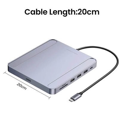 Ugreen-Hub Usb Tipo C A Usb 3,0, 5Gbps, Tarjeta Tf/Sd, 104 Mb/S, Para Imac, Macbook, Ipad Pro, Air, Pc, Accesorios Magnéticos 7 En 1