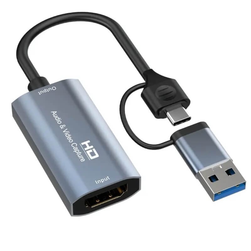 Hub De Vídeo 4K Compatible Con Hdmi Hembra, Cable Grabador De Vídeo Usb/Tipo C Para Pc, Ordenador, Cámara, Juego De Transmisión En Vivo