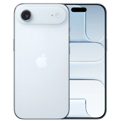 iPhone Air 256GB Azul Apple con diseño ultradelgado y pantalla Super Retina XDR, vista frontal y trasera.