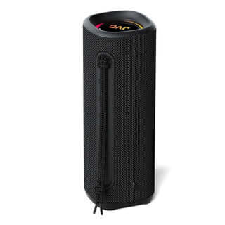 Altavoces portátiles JVC 60W, modelo XS-KY4115B, diseño robusto y portátil, ideal para actividades al aire libre.