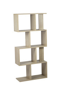 Kenneth Cole Estante 4 Niveles Color Roble  W60 X H130 X D24 Cm-Kcwd2022051-O estantería moderna color roble para sala