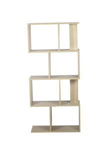 Kenneth Cole Estante 4 Niveles Color Roble  W60 X H130 X D24 Cm-Kcwd2022051-O estantería moderna roble vista frontal