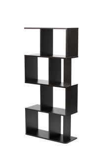 Kenneth Cole estante 4 niveles color café  W60 x H130 x D24 cm-KCWD2022051-B estantería moderna de madera color café oscuro