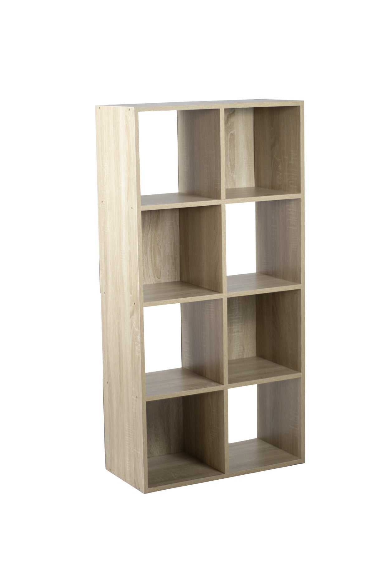 Kenneth Cole Librero Cubo Unit Color Roble W61.5 X H122.5 X D29.5 Cm-Kcwd2022052-O, estantería modular de madera roble con 8 cubos