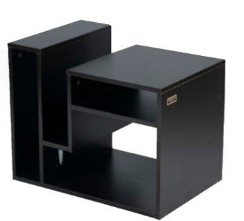 Kenneth Cole Mesa Auxiliar Multifuncional Colo Negra W60 X H48 X D40 Cm-Kcwd2022056-B - mesa auxiliar negra multifuncional con estantes