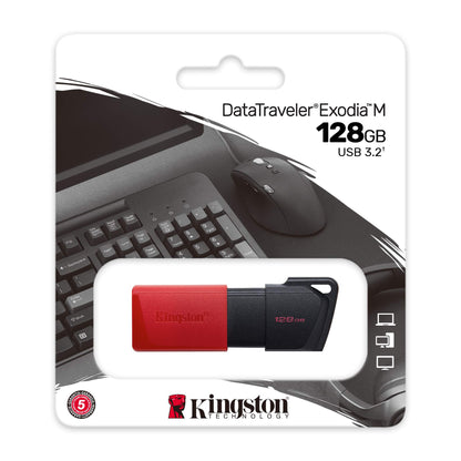 Kingston memoria exodia roja con negro 128GB usb 3.2 DTXM