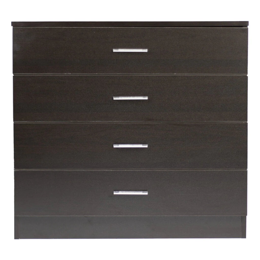 Kenneth Cole Mueble Cuatro Gavetas Color Cafe Oscuro - Kcwd20220512-Br cajonera 4 gavetas color café oscuro con manijas plateadas, resistente y decorativa