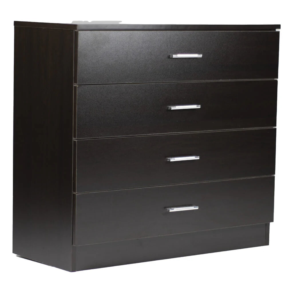 Kenneth Cole Mueble Cuatro Gavetas Color Cafe Oscuro - Kcwd20220512-Br mueble 4 cajones color café oscuro con manijas plateadas