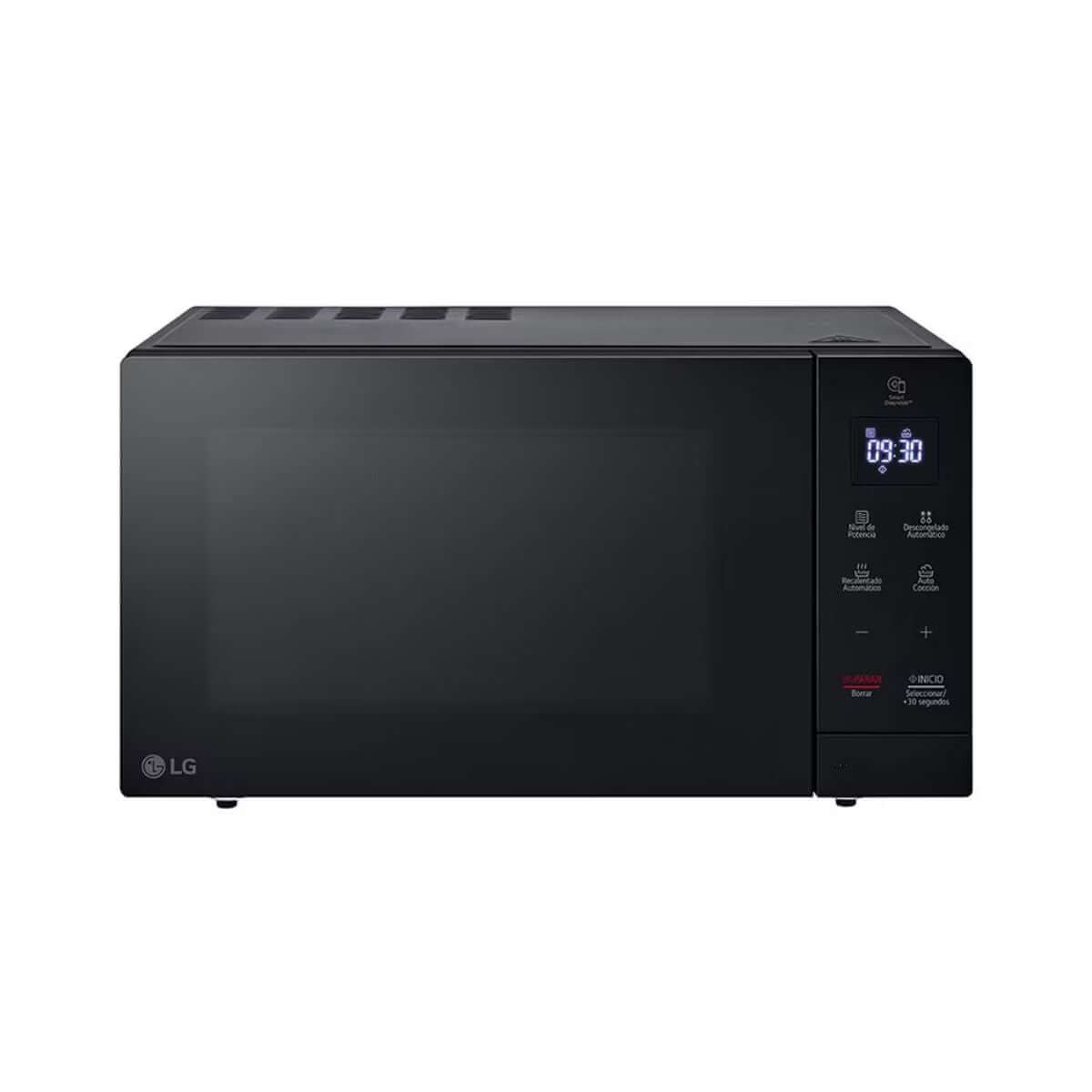 Microondas LG NeoChef 1.1 negro, elegante y tecnológico para facilitar la cocina.