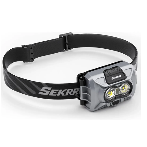 Linterna Frontal LED LEM HEIYU F8 Ultra para caminatas o ciclismo con diseño compacto y sensor de movimiento.