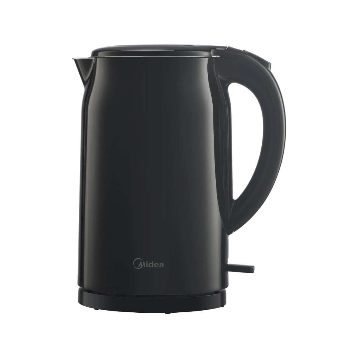 Hervidor eléctrico Midea 1.5L doble pared negro 1800W modelo MKE15DMCSK.