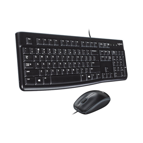 KIT TECLADO Y MOUSE LOGITECH MK120 USB ALÁMBRICO ESPAÑOL NEGRO 920-004428