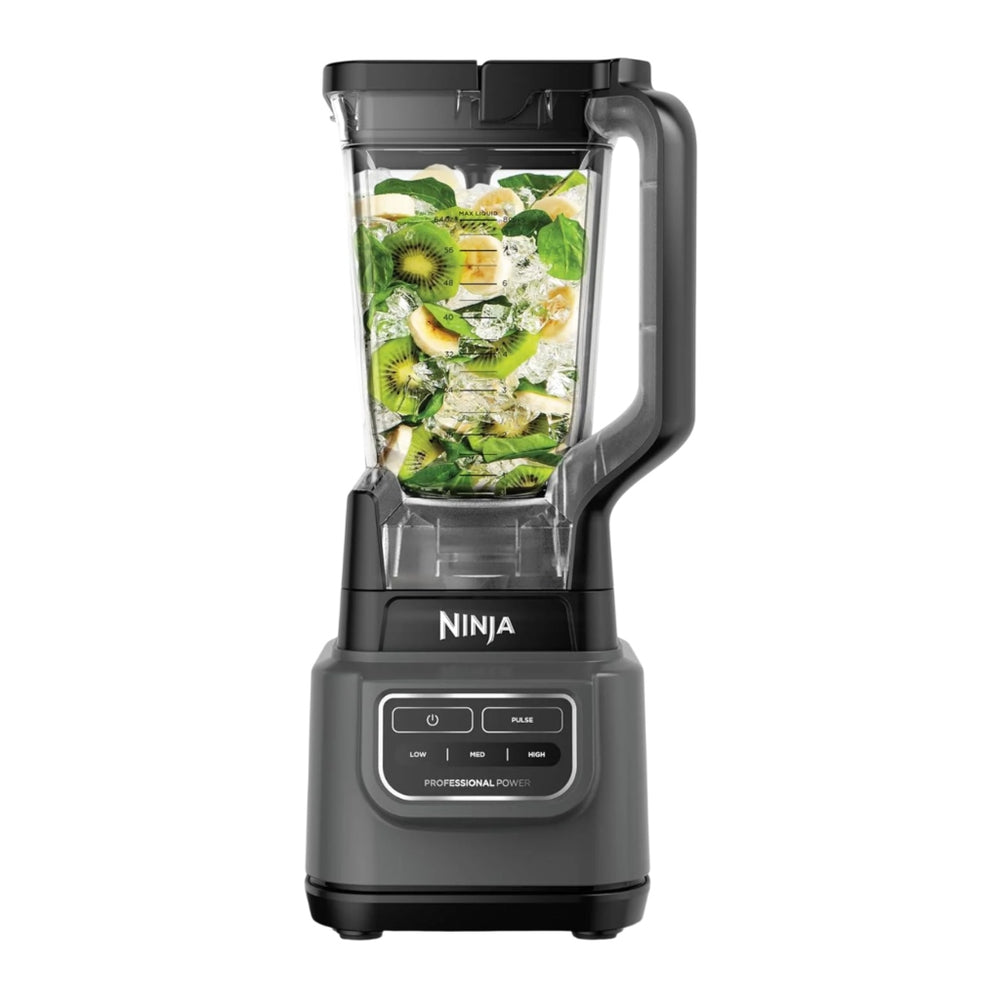 LICUADORA NINJA CLASICA 1000W con frutas, licuado rápido y eficiente. Ideal para la cocina moderna, potencia y practicidad.