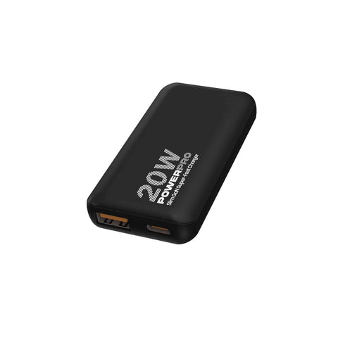 CARGADOR DE PARED UNNO TEKNO GAN SLIM 20W USB-C PD USB-A NEGRO PW5067BK