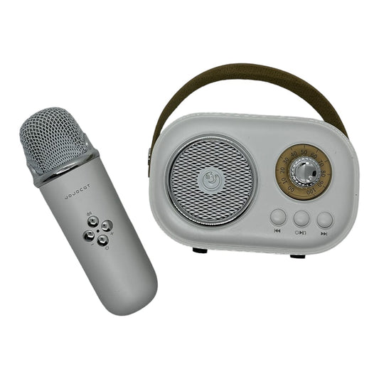 Micrófono De Karaoke Familiar Pequeño C20 Plus Con Altavoz Bluetooth Inalámbrico Portátil De Gran Volumen, Reproducción De Tarjeta Tf