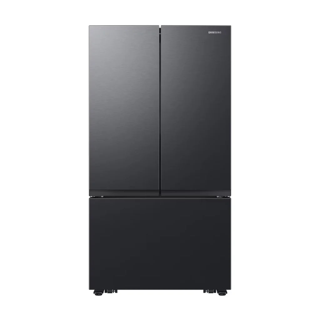 French Door De 31 Cu. Ft. Sin Dispensador Negra Samsung Con 3 Puertas, Gran Capacidad Y Tecnología Spacemax