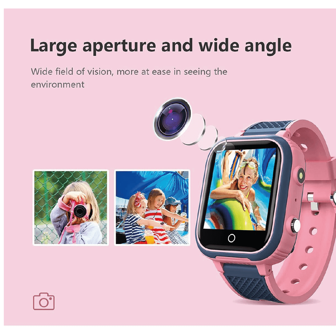 Reloj Inteligente Para Niños, Lt21 4G Smart Watch Niños Gps Wifi Videurn Llamada Ip67 Impermeable Niños Smart Watch Cámara - reloj rosa con cámara gran apertura y ángulo ancho