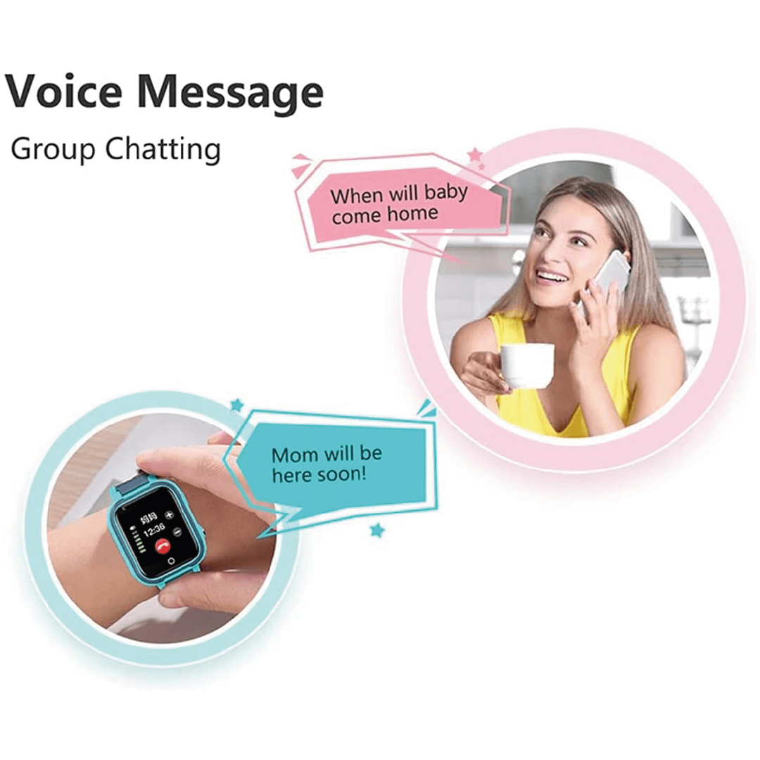 Reloj Inteligente Para Niños, Lt21 4G Smart Watch Niños Gps Wifi Videurn Llamada Ip67 Impermeable Niños Smart Watch Cámara - madre usando llamada y reloj con mensaje de voz