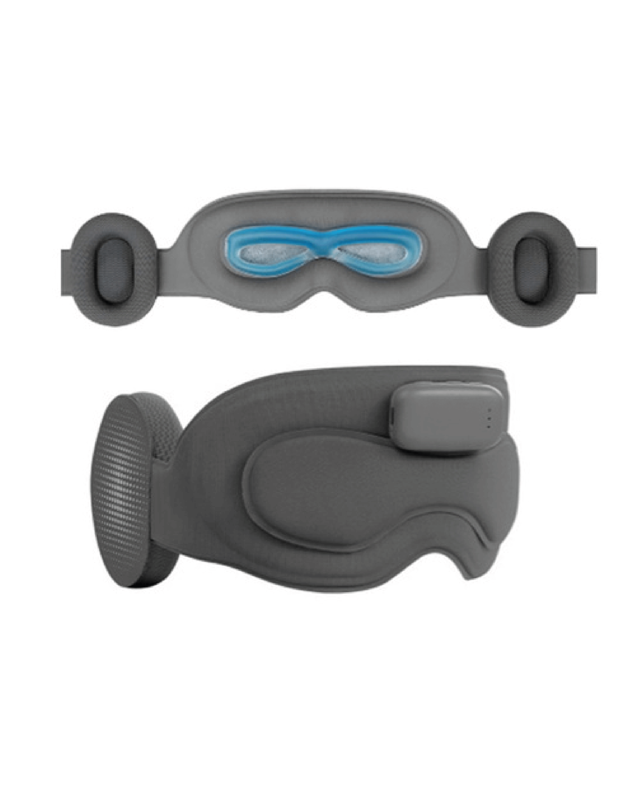Máscara de relajación con monitoreo de sueño, con diseño ergonómico y tecnología de Bluetooth.